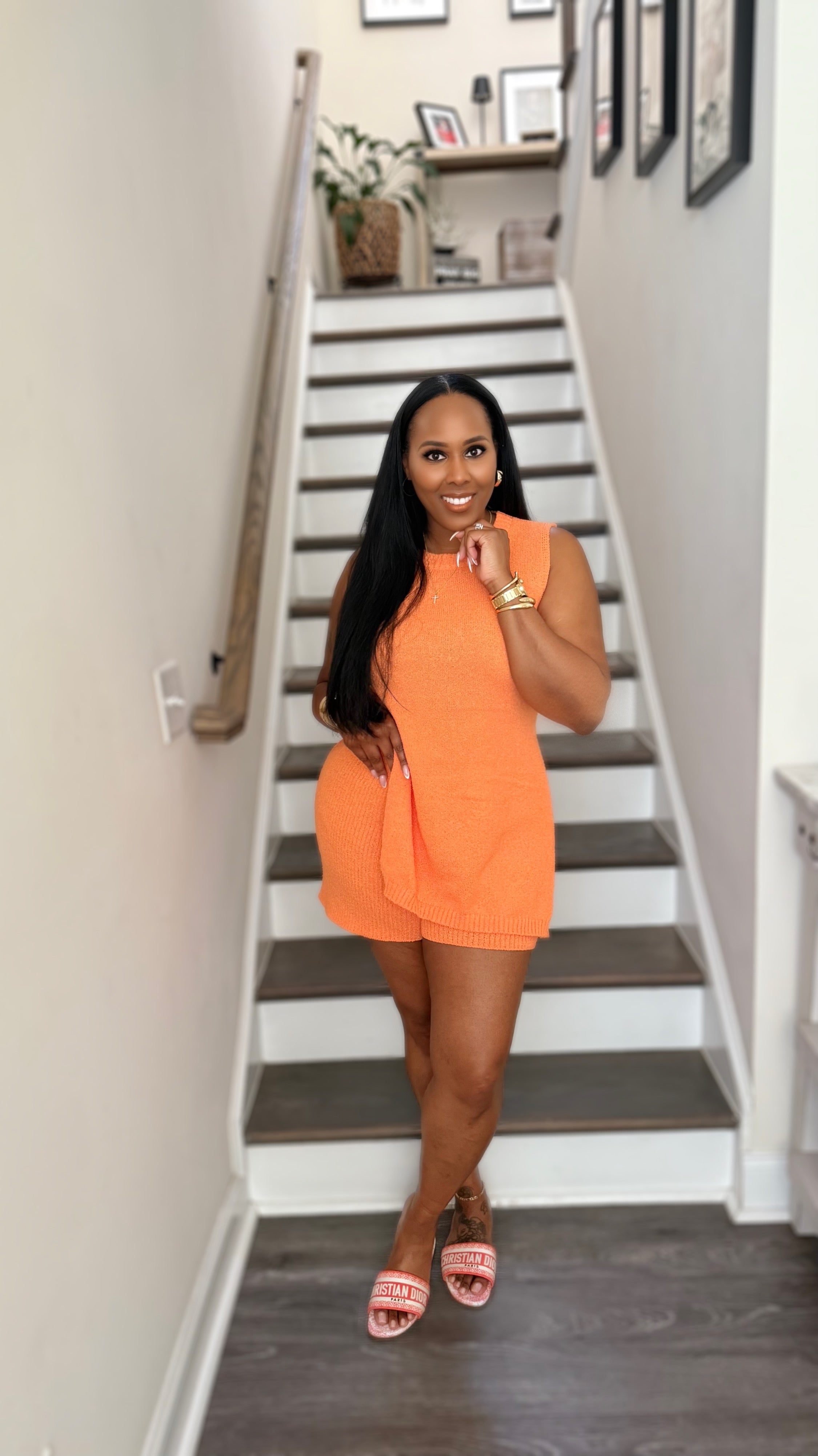 Serena Short Set- Orange