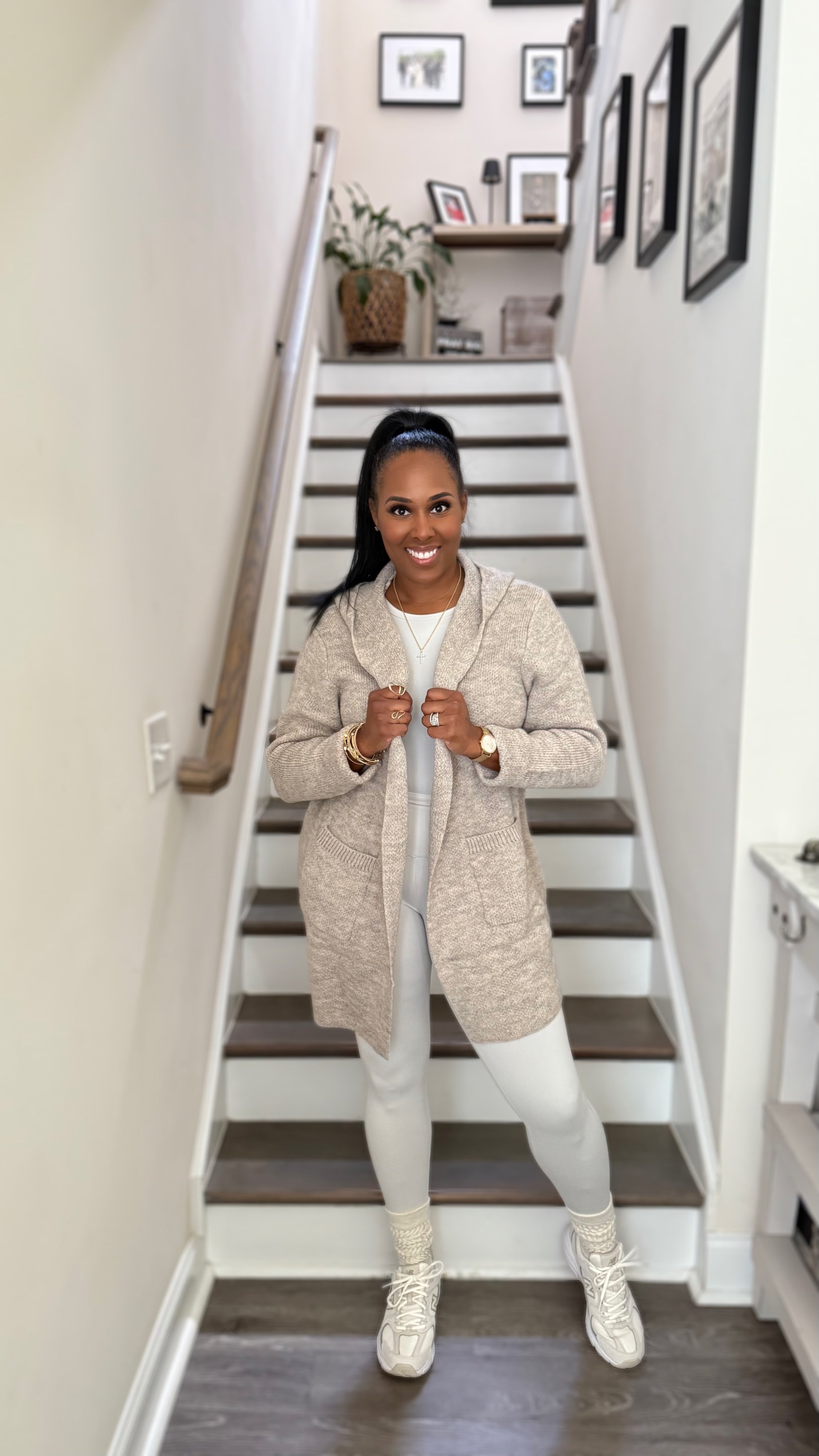 Bougie Departure 4pc Set- Latte (Includes Slouch Socks)
