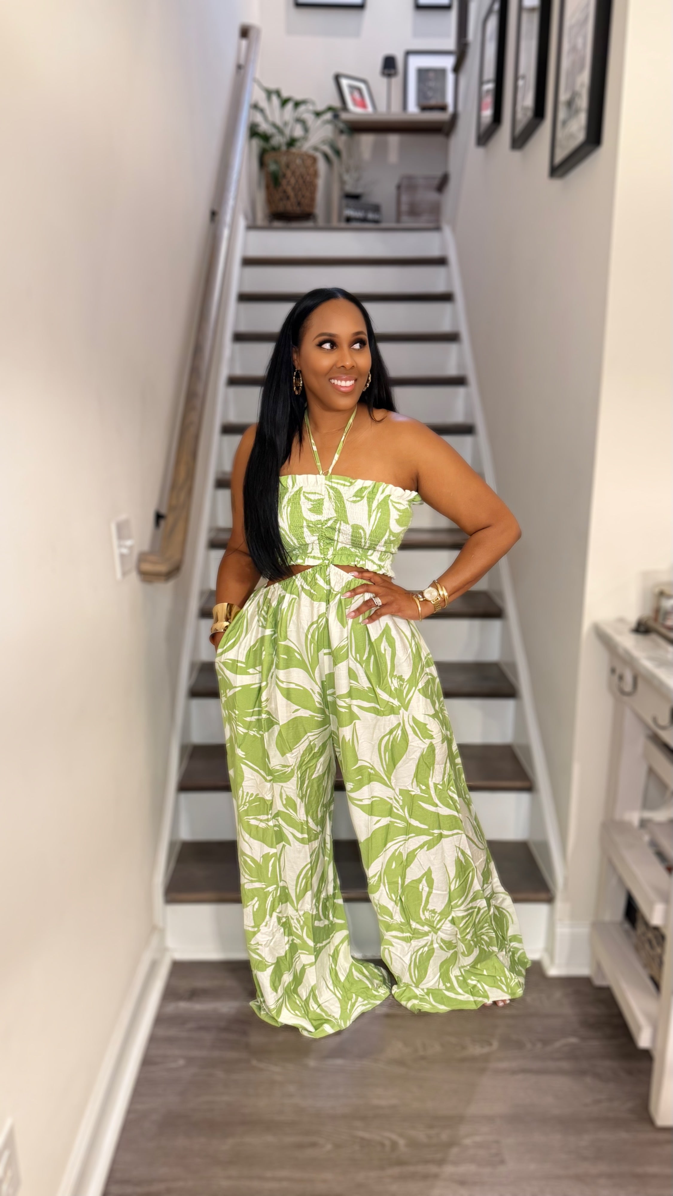 Ciao Bella Jumpsuit- Green