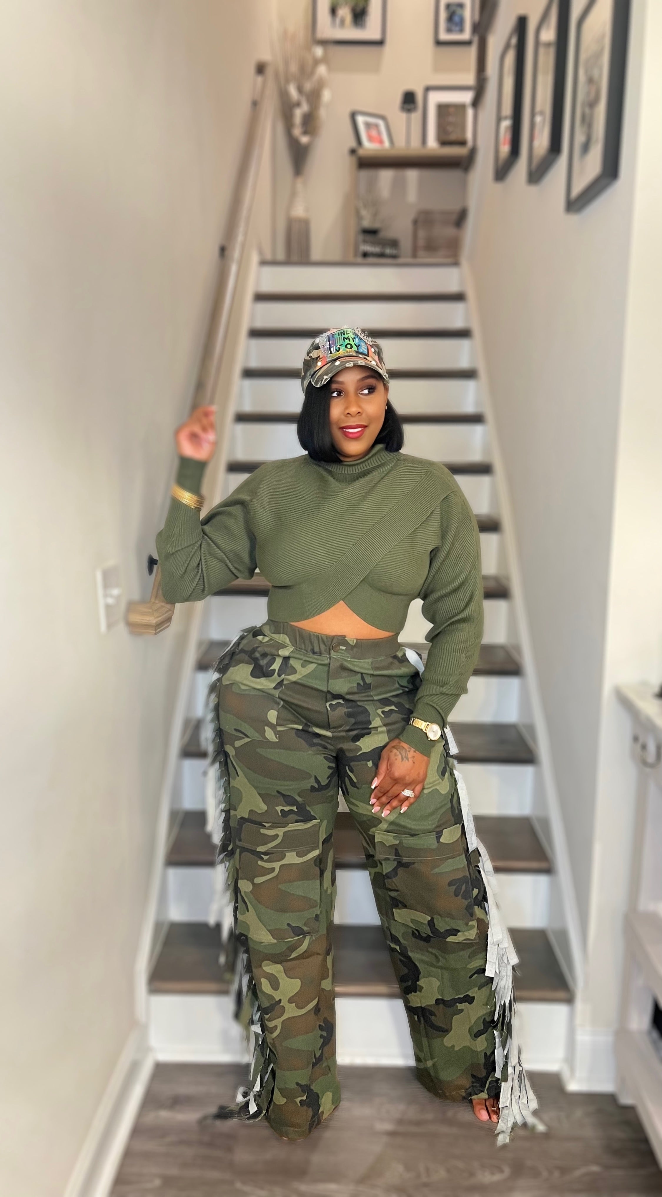 Trading Places Top- Olive