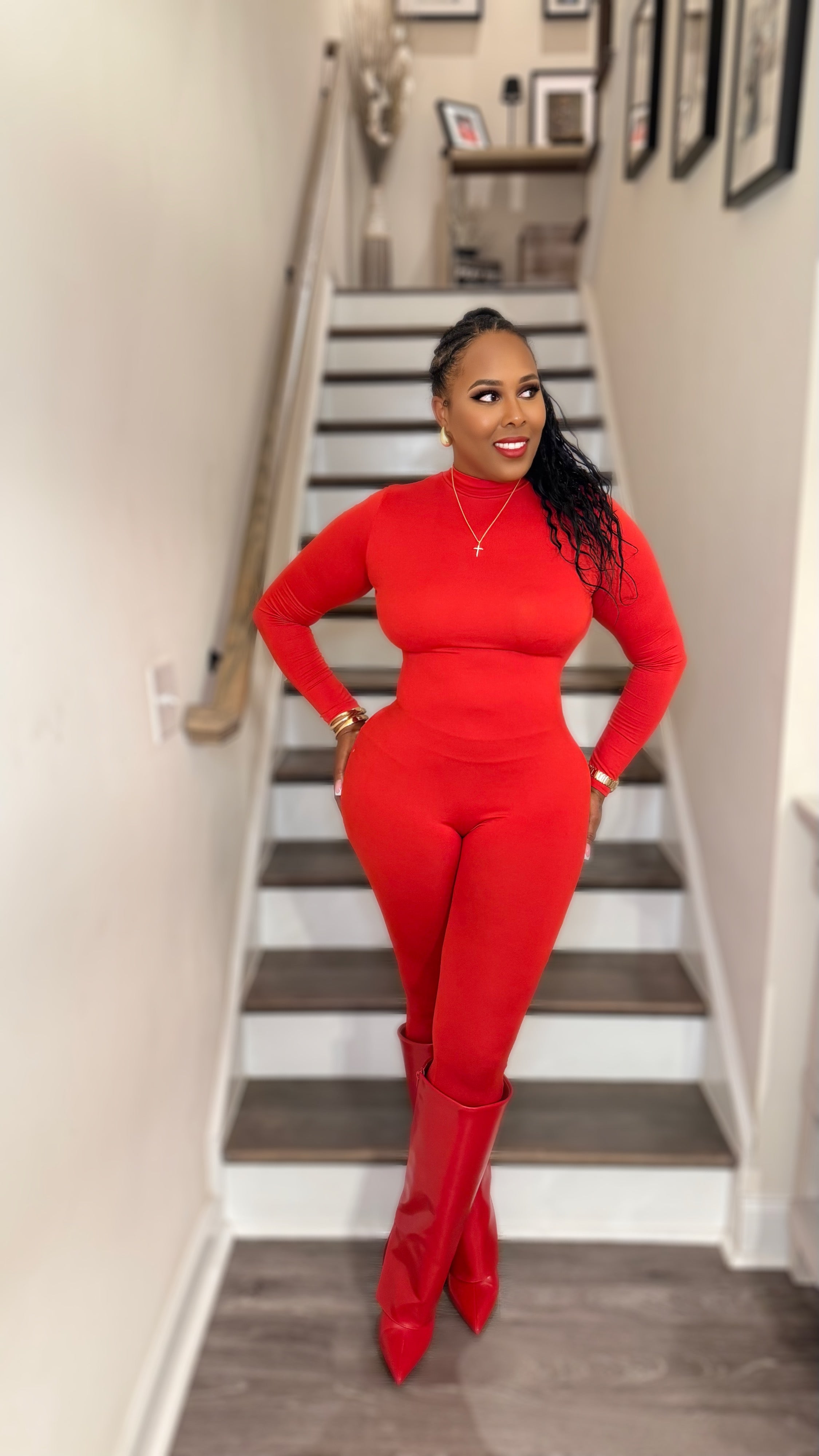 Sweetest Thing Jumpsuit- Red