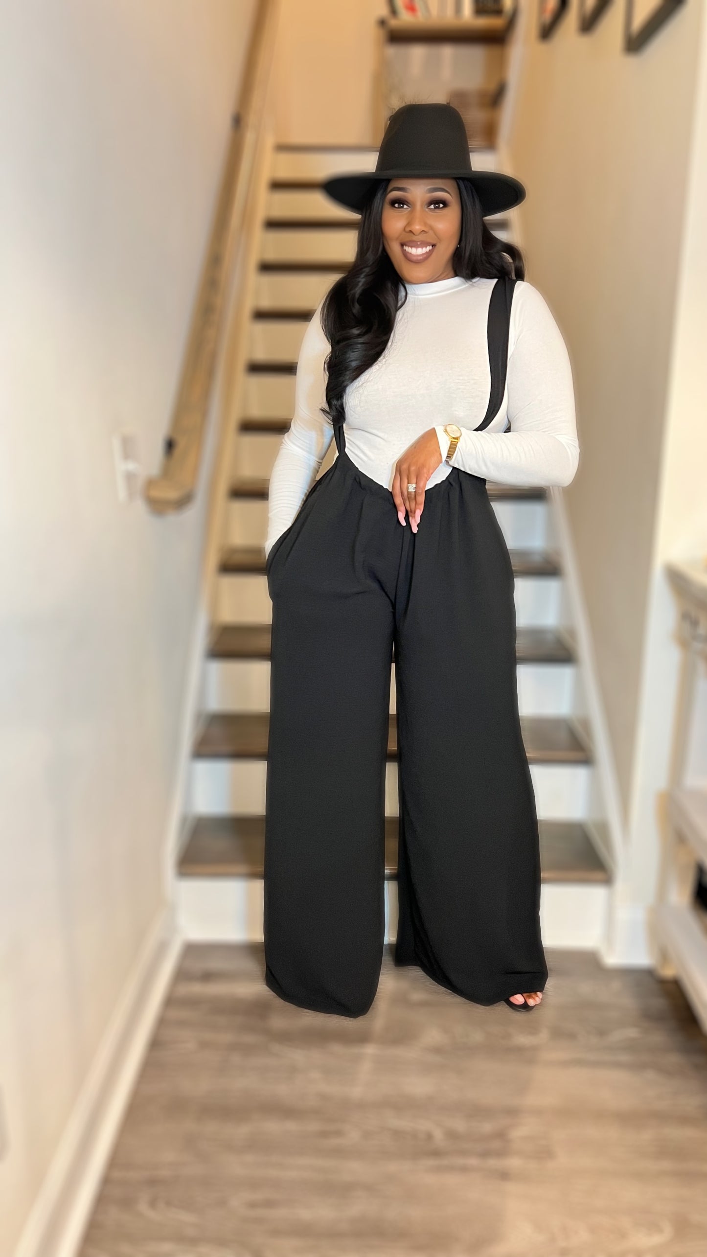 Effortless Chic Overalls - Black