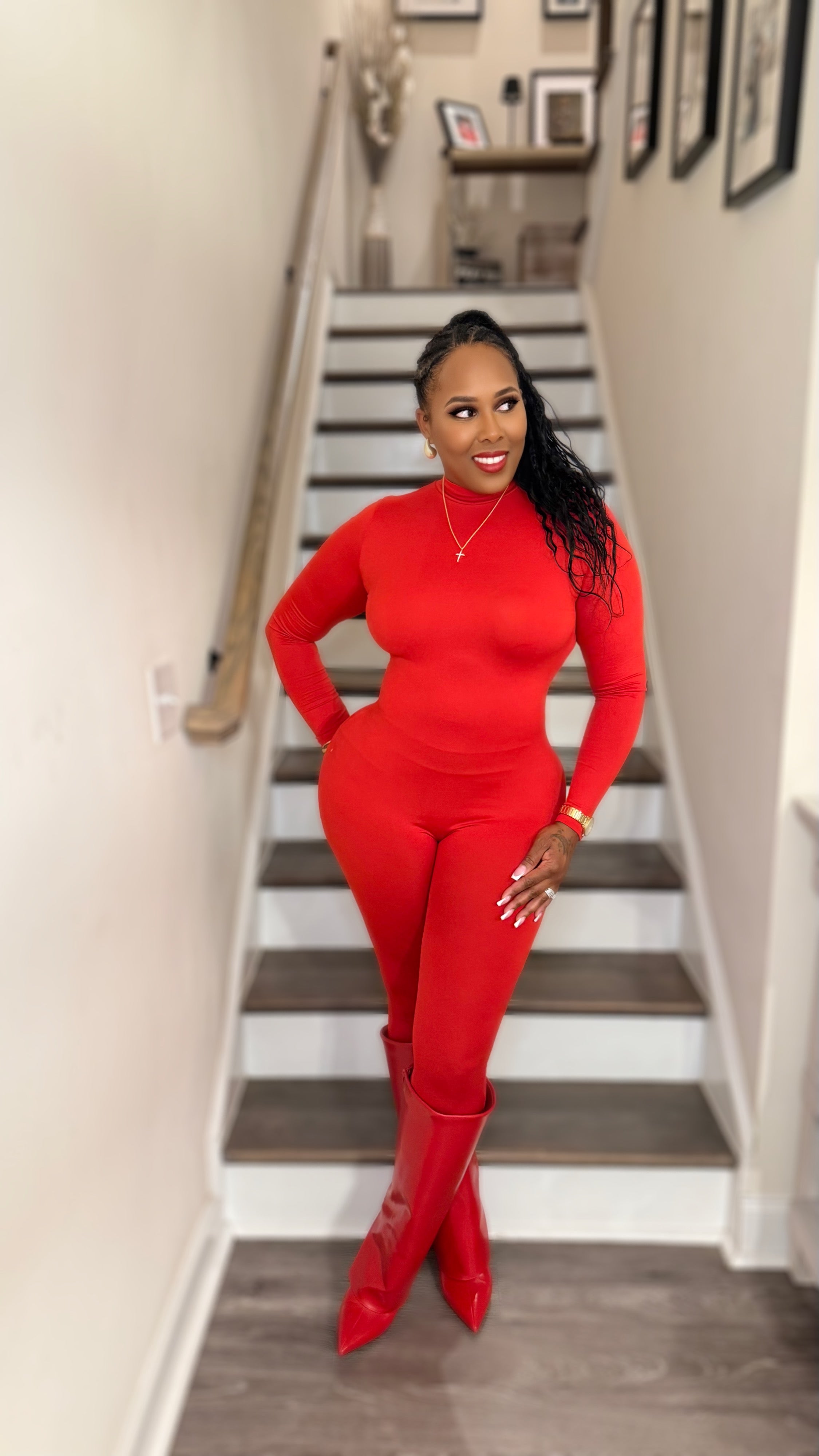 Sweetest Thing Jumpsuit- Red