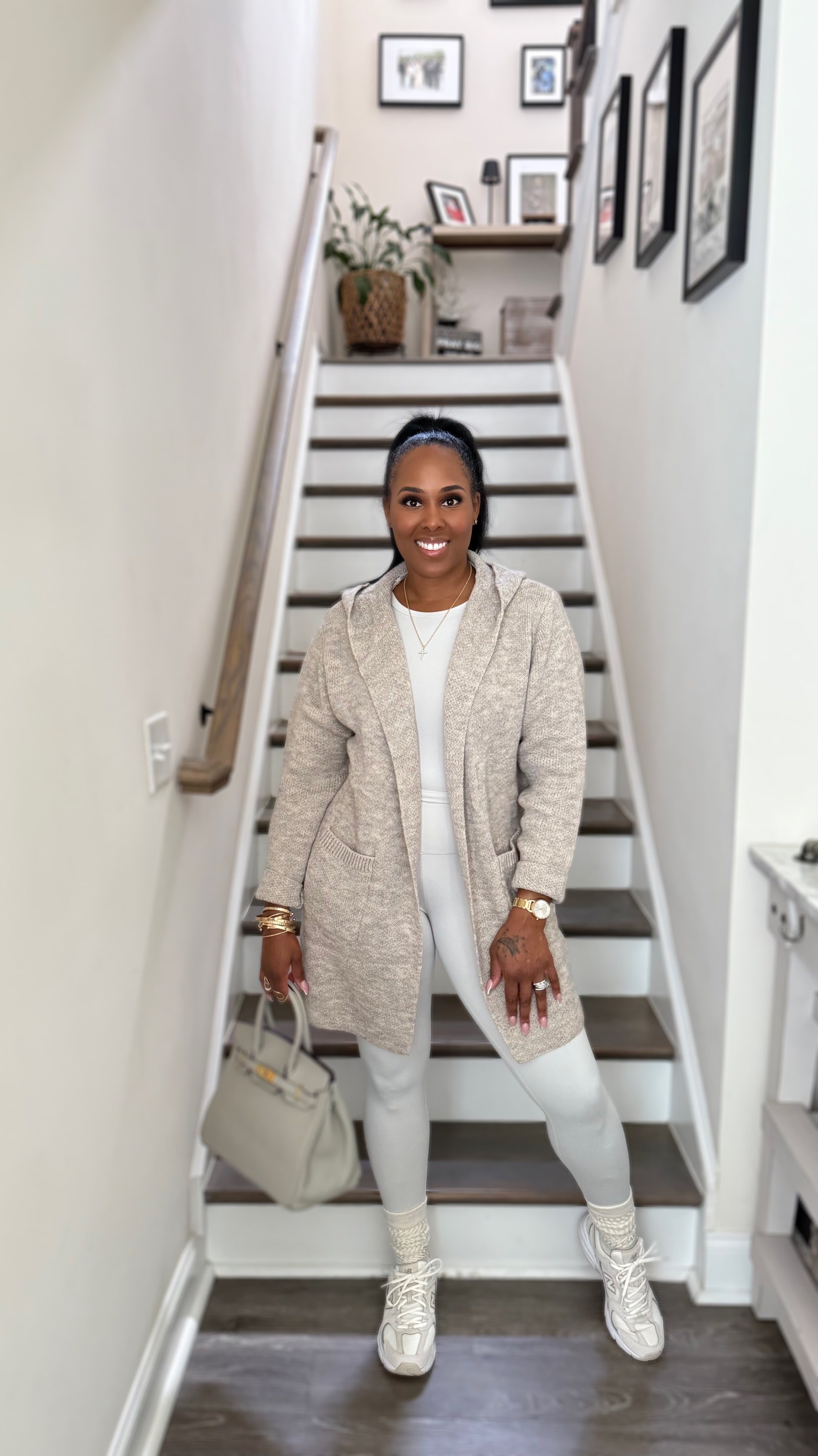 Bougie Departure 4pc Set- Latte (Includes Slouch Socks)