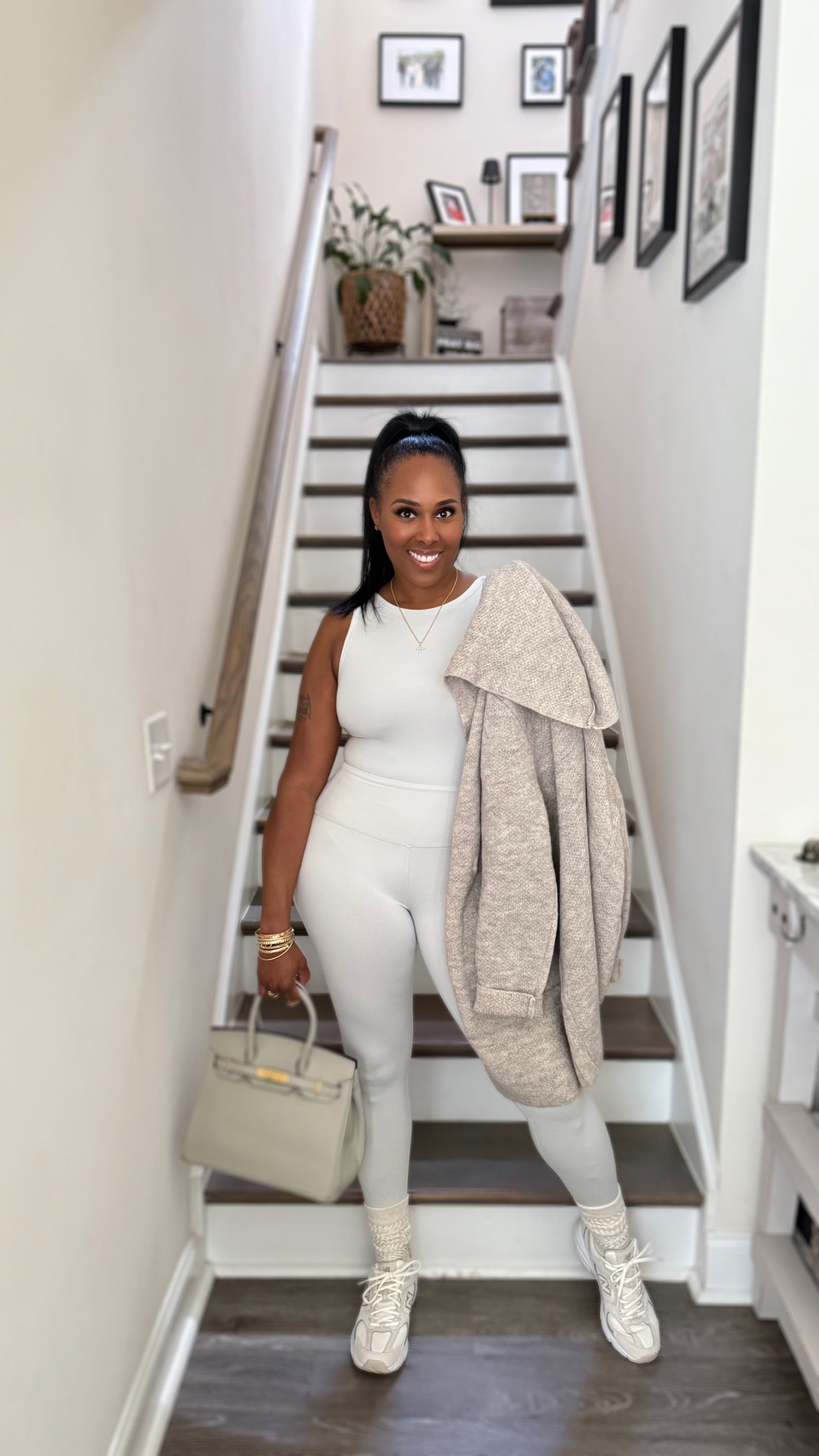 Bougie Departure 4pc Set- Latte (Includes Slouch Socks)