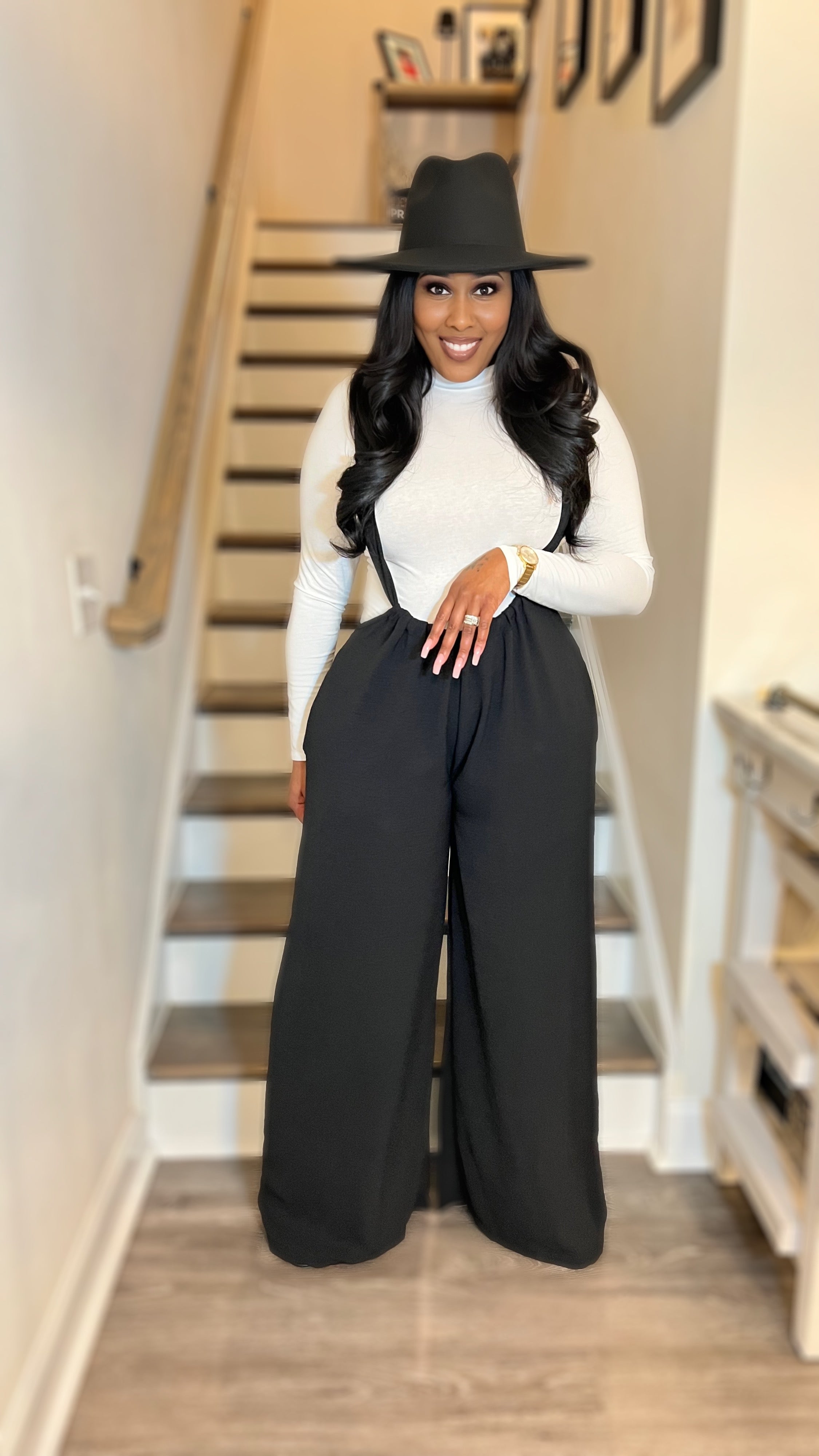 Effortless Chic Overalls - Black
