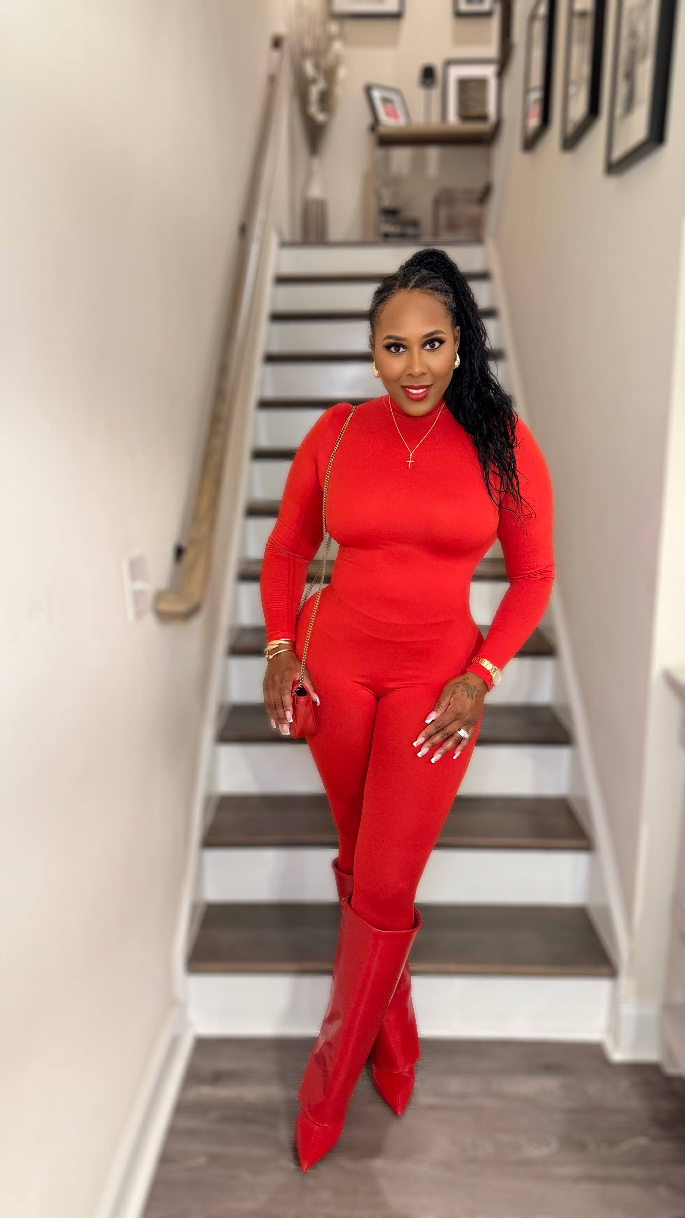Sweetest Thing Jumpsuit- Red