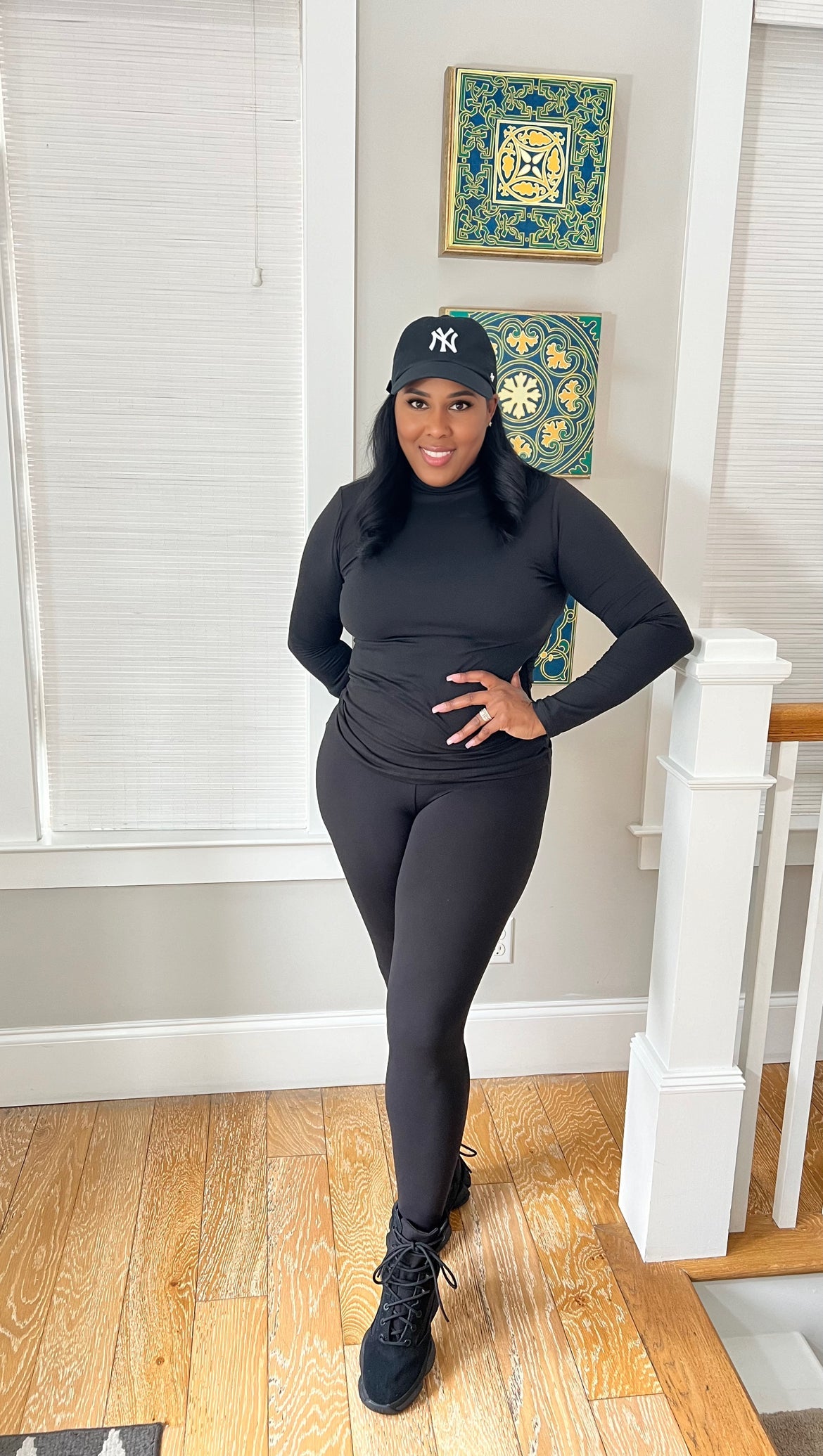 Buttery Soft 2 Piece Leggings Set -Black